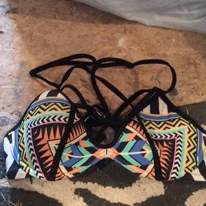 PINK strappy cupped bathing suit